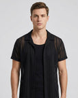Nolan | Mesh Textured Men’s Shirt for Modern Style