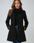Emma | Elegant Black Trench Coat Women 1