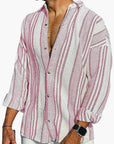 Ethan | Men's Dress Shirt with Vertical Stripes 1