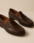 Ethan | Stylish Men's Brown Loafers Shoes 7