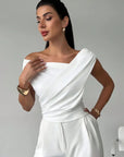 Lily | Women's Top with Draped Shoulders 2