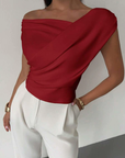 Lily | Women's Top with Draped Shoulders 9