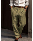 Samantha | Stylish White Linen Pants Women 4