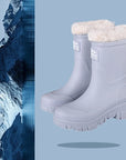 Sophia | Waterproof Faux Fur Rain Boots 3