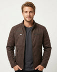 Rhys | Leather Men’s Coat with Sleek Style