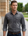 Zayne | Men's Shirt with Striped Detail