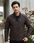 Rhys | Leather Men’s Coat with Sleek Style
