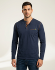 Kade | Henley Collar Men’s Shirt with Classic Design