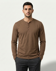 Hayden | Long Sleeve Henley Men’s Shirt for Relaxed Wear