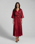 Elowen | Elegant Sleeve Detail Maxi Dress for Evening Wear