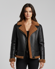 Sienna | Shearling Leather Women's Jacket with Timeless Appeal