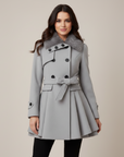 Matilda | Faux Fur Women's Trench Coat for Winter Style