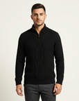 Declan | Cable Texture Half Zip Men’s Sweater for Cool Days