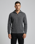 Declan | Cable Texture Half Zip Men’s Sweater for Cool Days