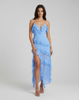 Elena | Slit Detail Summer Dress for Wedding Celebrations