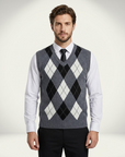 Tyson | Patterned V Neck Men’s Vest for Refined Layering