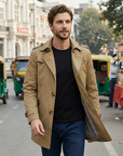 Marcus | Stylish Trench Style Men’s Coat with Classic Appeal