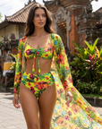 Adele | Tropical Inspired Bikini Set with High Waist Fit