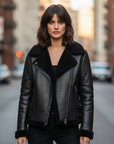 Sienna | Shearling Leather Women's Jacket with Timeless Appeal