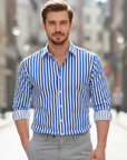 Bailey | Striped Men's Shirt for Versatile Outfits