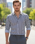 Bailey | Striped Men's Shirt for Versatile Outfits