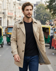 Marcus | Stylish Trench Style Men’s Coat with Classic Appeal