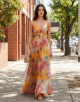 Lottie | Floral Summer Maxi Dress with Feminine Shape