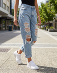 Questa | Straight Leg Ripped Women’s Jeans for Casual Days