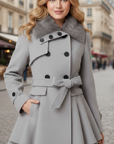 Matilda | Faux Fur Women's Trench Coat for Winter Style