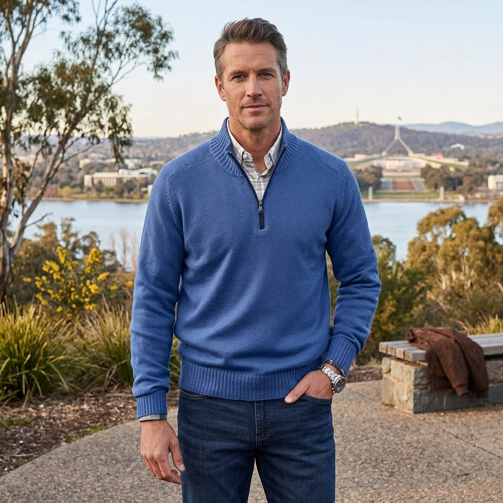 Zayne | Half Zip Men's Sweater for Versatile Wear