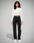 Emma | High-Waist Straight-Leg Jeans