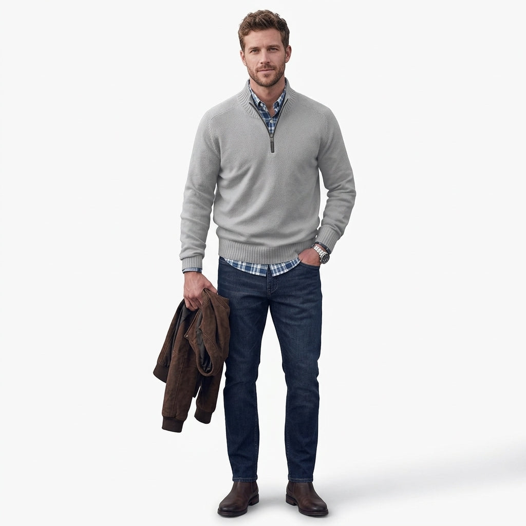 Zayne | Half Zip Men's Sweater for Versatile Wear