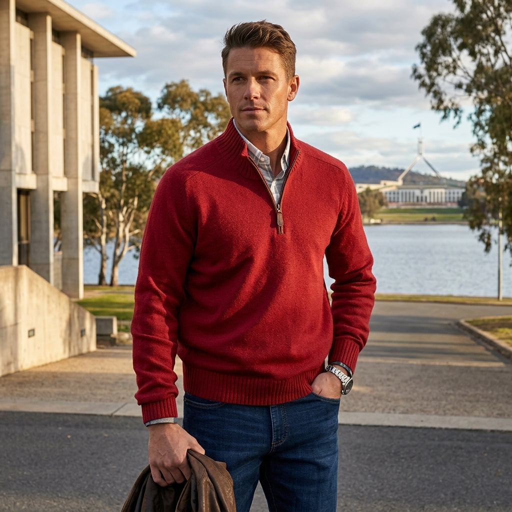 Zayne | Half Zip Men's Sweater for Versatile Wear