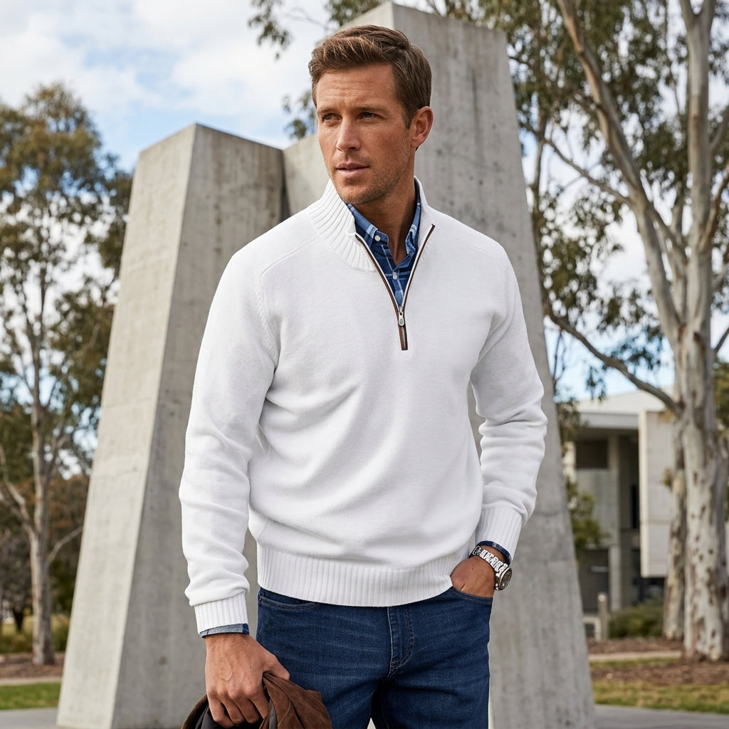 Zayne | Half Zip Men's Sweater for Versatile Wear