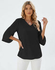 Zara | Women’s Blouse with Flattering V-Neck Design