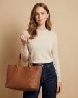 Brielle | Women’s Tote Bag with Handwoven Texture