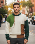 Rowan | Colorful Patchwork Men's Sweater for Casual Style