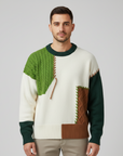 Rowan | Colorful Patchwork Men's Sweater for Casual Style