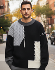 Rowan | Colorful Patchwork Men's Sweater for Casual Style
