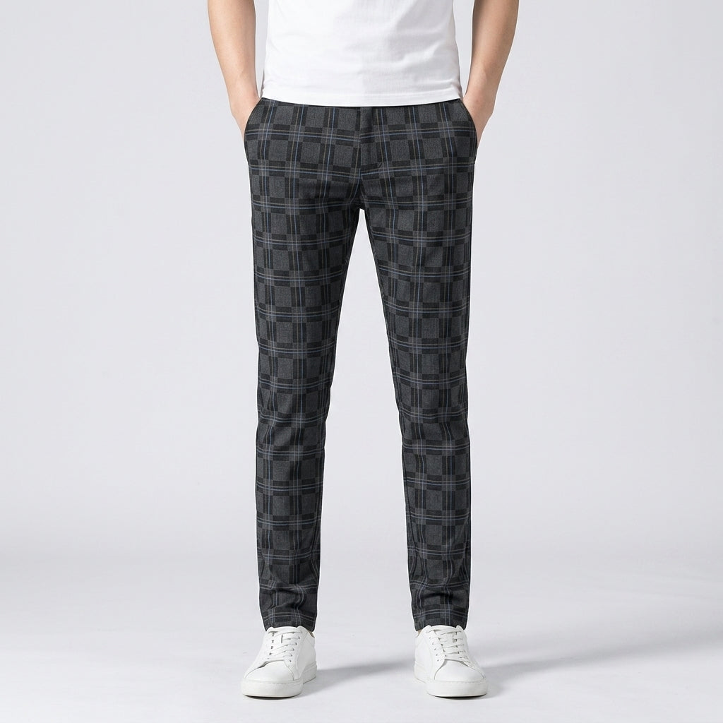 Finley | Tailored Men’s Trousers with Checked Design