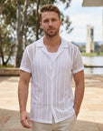 Nolan | Mesh Textured Men’s Shirt for Modern Style