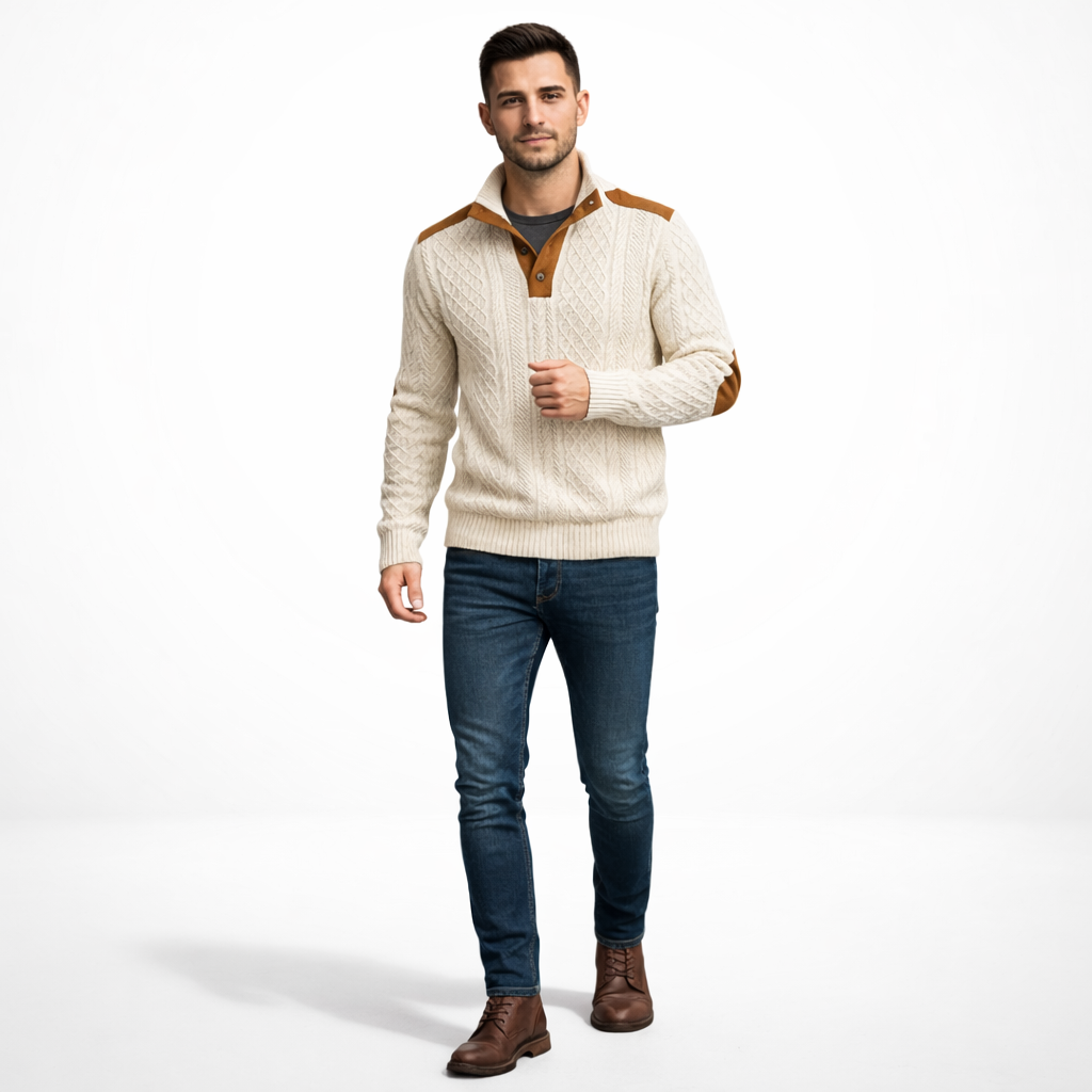 Mitchell | Jacquard Knit Men’s Sweater for Everyday Styling
