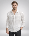 Grayson | Ribbed Texture Men’s Shirt for Modern Outfits
