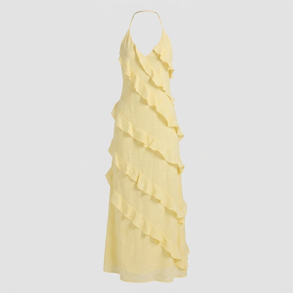 Harper | Elegant Maxi Dress with Ruffled Design