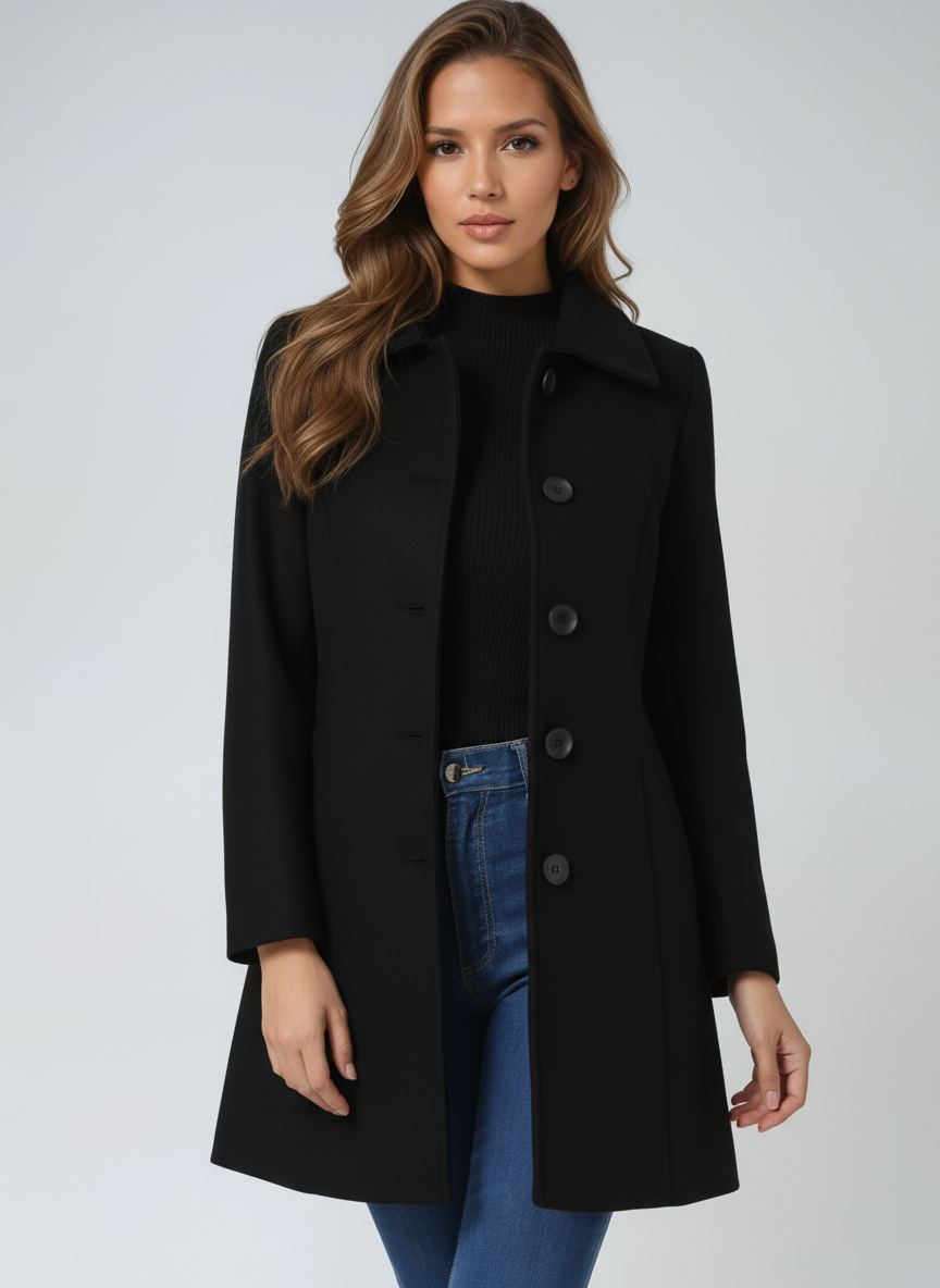 Emma | Elegant Black Trench Coat Women 0