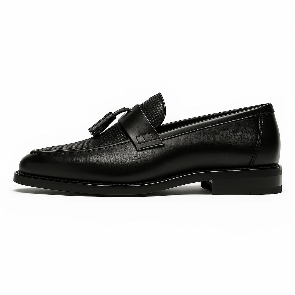 Ethan | Black Mens Loafers with Classic Design 6