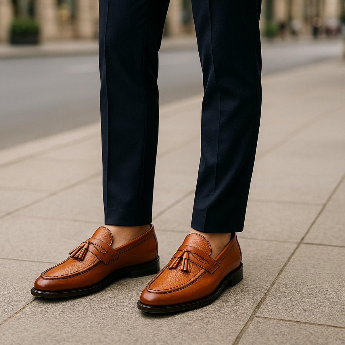 Ethan | Black Mens Loafers with Classic Design 7