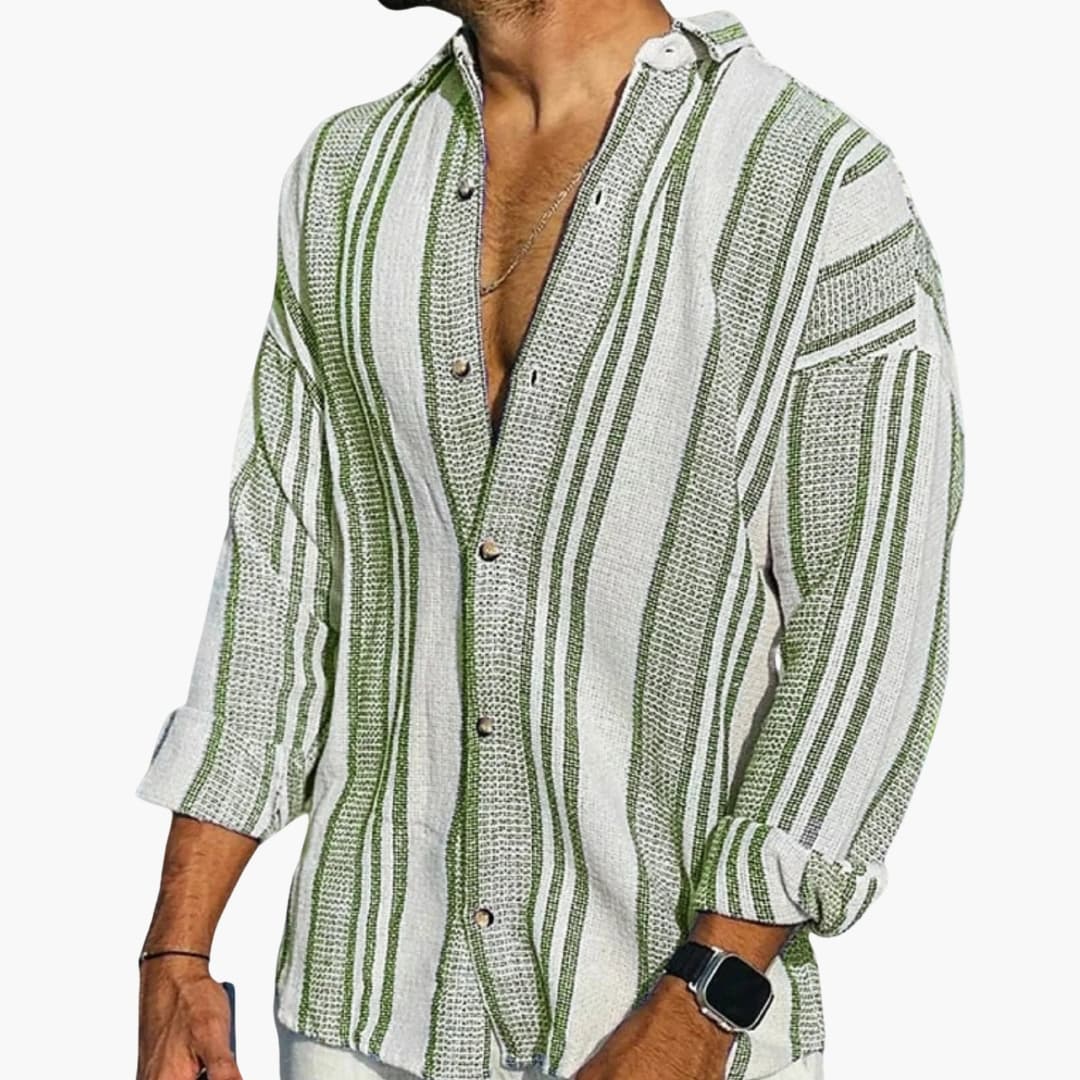 Ethan | Men's Dress Shirt with Vertical Stripes 3