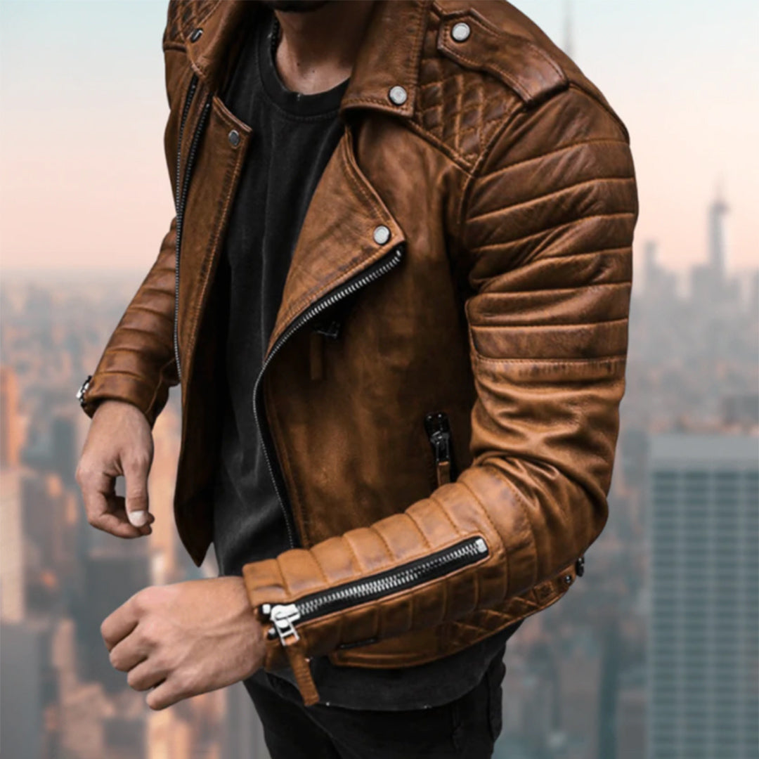 Ethan | Stylish Leather Biker Jacket 2