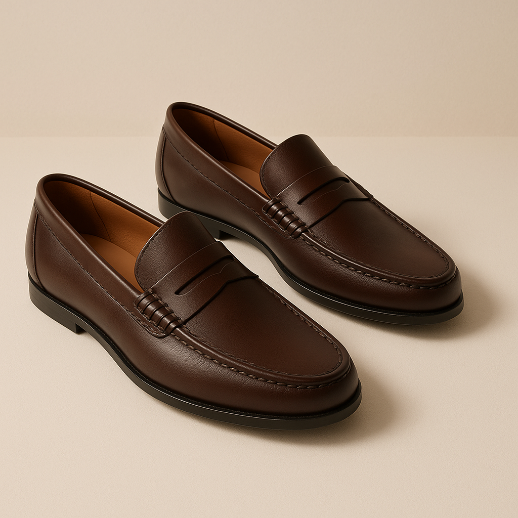 Ethan | Stylish Men's Brown Loafers Shoes 7